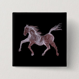 Macaron Carré 5 Cm Cheval Fantôme Danse