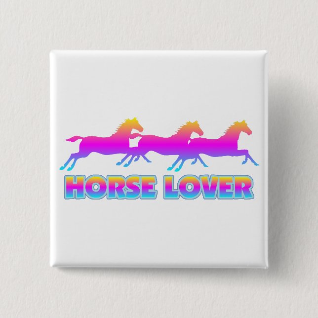 Macaron Carré 5 Cm Cheval Lover (Devant)