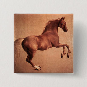 MACARON CARRÉ 5 CM CHEVAL ROUGE