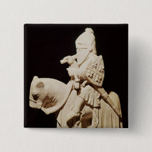 Macaron Carré 5 Cm Chevalier dans l'armure sur son cheval