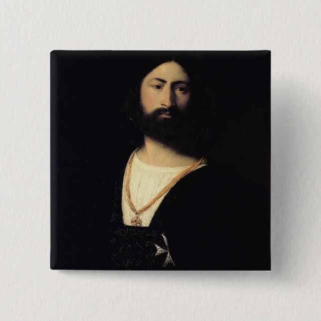 Macaron Carré 5 Cm Chevalier de l'ordre de Malte (Devant)