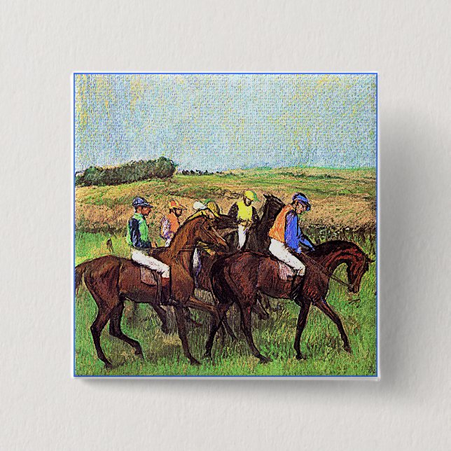 Macaron Carré 5 Cm Chevaux Degas (Devant)