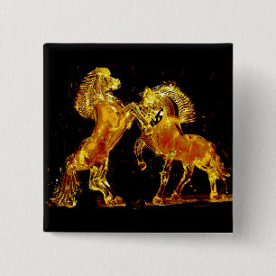 Macaron Carré 5 Cm Chevaux en verre de Venise Italie