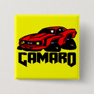 Macaron Carré 5 Cm Chevrolet Camaro SS
