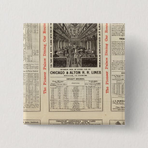 Macaron Carré 5 Cm Chicago et Alton Railroad 3