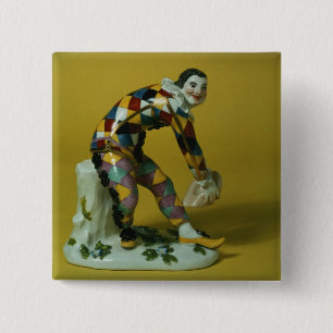 Macaron Carré 5 Cm Chiffre de Meissen du harlequin, c.1750