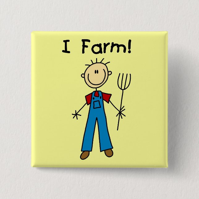 Macaron Carré 5 Cm Chiffre T-shirts et cadeaux de bâton d'agriculteur (Devant)