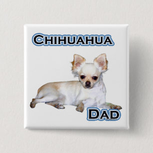 Macaron Carré 5 Cm Chihuahua Papa 4 - Bouton