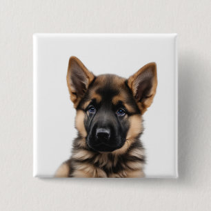 Macaron Carré 5 Cm Chiot berger allemand