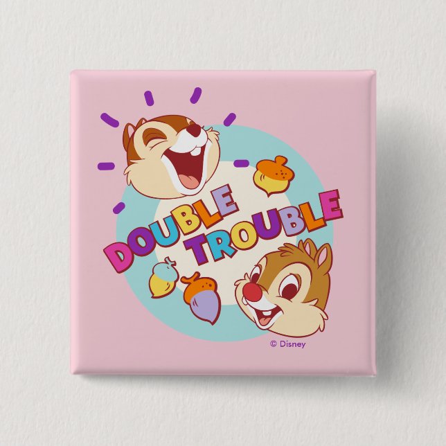 Macaron Carré 5 Cm Chip 'n Dale Double Trouble (Devant)