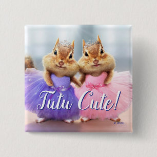 Macaron Carré 5 Cm Chipmunk Ballerina Duo