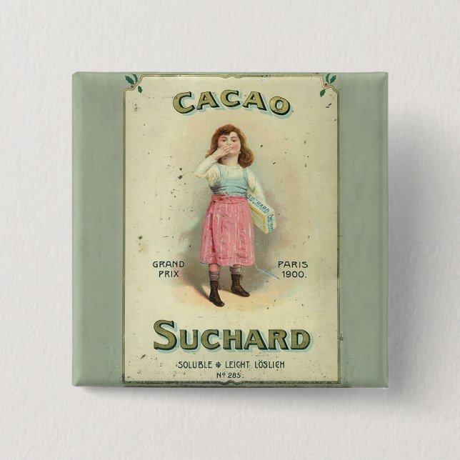 Macaron Carré 5 Cm Chocolat victorien Kiss Girl Sucre (Devant)