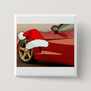 Macaron Carré 5 Cm Christmas Red Corvette