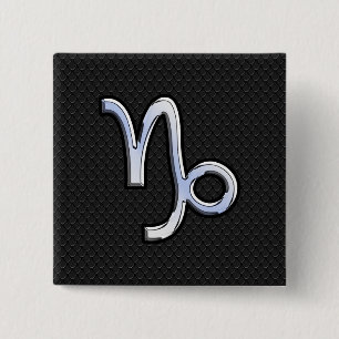Macaron Carré 5 Cm Chrome Style Capricorne Connexion sur Snake Skin D
