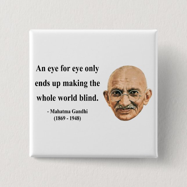 Macaron Carré 5 Cm Citation 3b de Gandhi (Devant)