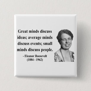Macaron Carré 5 Cm Citation 5b d'Eleanor Roosevelt