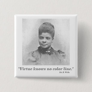 Macaron Carré 5 Cm Citation de leader des droits civiques d'IDA B.