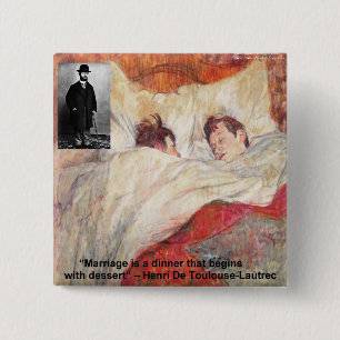Macaron Carré 5 Cm Citation de mariage Toulouse-Lautrec Cadeaux et Te