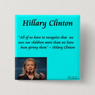 Macaron Carré 5 Cm Citation des enfants Hillary "Pour les enfants"