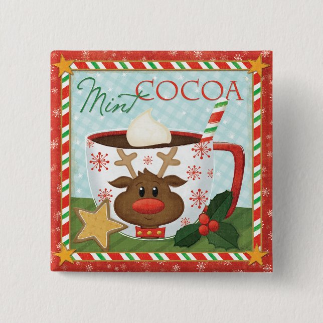 Macaron Carré 5 Cm Citrouilles de Halloween sur le cimetière (Devant)