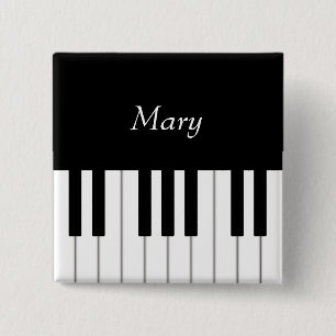 Macaron Carré 5 Cm Classic Piano Keyboard Personalized Music