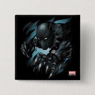 Macaron Carré 5 Cm Classique Avengers   Panthère noire