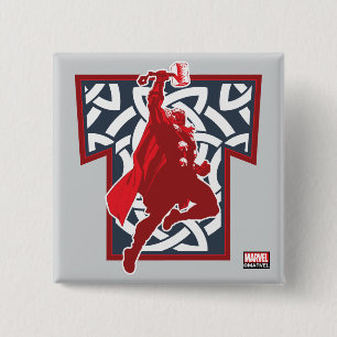 Macaron Carré 5 Cm Classiques Avengers Graphique Thor nordique