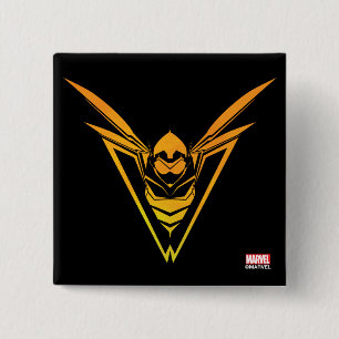 Macaron Carré 5 Cm Classiques Avengers L'emblème de la Guêpe
