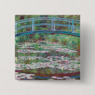 Macaron Carré 5 Cm Claude Monet La passerelle japonaise