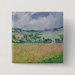 Macaron Carré 5 Cm Claude Monet le champ de pavot près de Giverny,