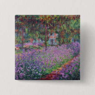 Macaron Carré 5 Cm Claude Monet Le jardin de l'artiste à Giverny