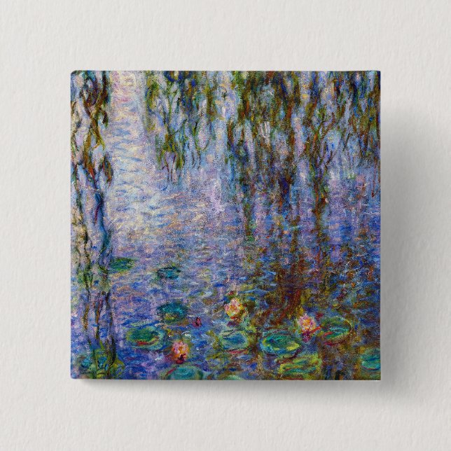 Macaron Carré 5 Cm Claude Monet - Lys d'eau (Devant)