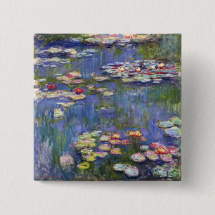 Macaron Carré 5 Cm Claude Monet - Nymphéas / Nymphéas