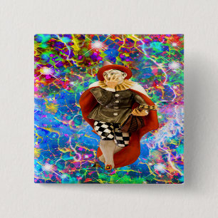 Macaron Carré 5 Cm Clown Troubadour