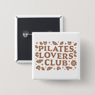 Macaron Carré 5 Cm club des amoureux de Pilates esthétique florale bo