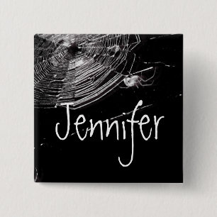 Macaron Carré 5 Cm Cobwebs et araignées blanches