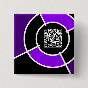 Macaron Carré 5 Cm code QR du bullseye mauve