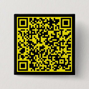 Macaron Carré 5 Cm Code QR personnalisé URL personnalisée Carré jaune