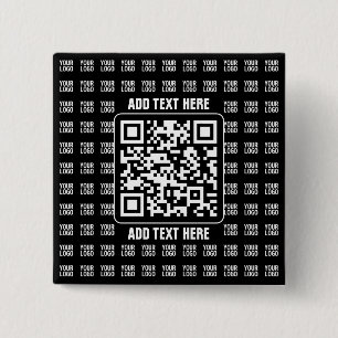 Macaron Carré 5 Cm Code QR promotionnel (modifiable) plus motif de lo