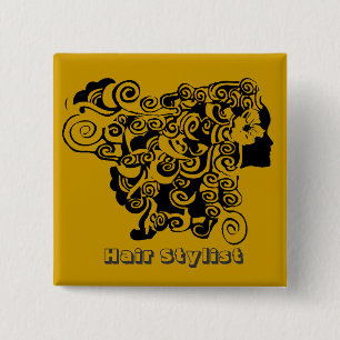 Macaron Carré 5 Cm Coiffeur promotionnel de long salon de coiffure de