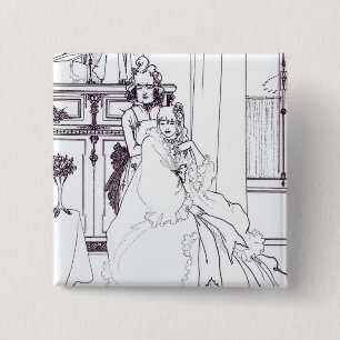 Macaron Carré 5 Cm Coiffing, du poème "la ballade d'une Barbe