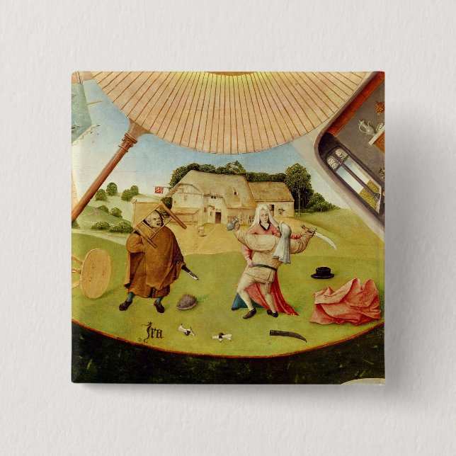 Macaron Carré 5 Cm Colère (Devant)