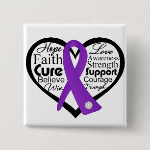 Macaron Carré 5 Cm Collage de ruban de coeur de lupus