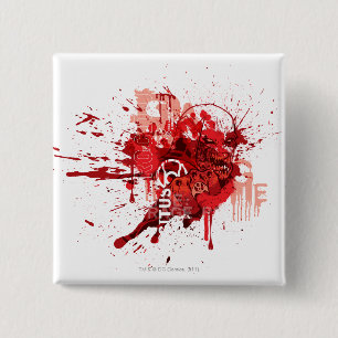 Macaron Carré 5 Cm Collage rouge de corps de lanterne