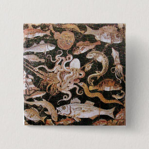 MACARON CARRÉ 5 CM COLLECTE POMPEII / OCÉAN - SCÈNE DE VIE MARINE