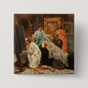 Macaron Carré 5 Cm Collecteur d'Alma-Tadema à l'heure d'Augustus