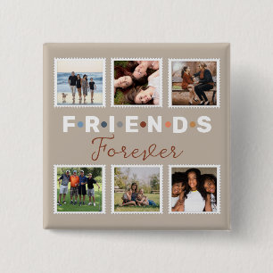 Macaron Carré 5 Cm Collection photo moderne Beige Friends Forever