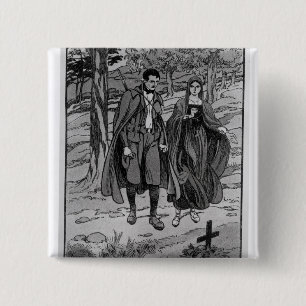 Macaron Carré 5 Cm Colomba et son frère près de leur père