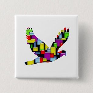 Macaron Carré 5 Cm colombe