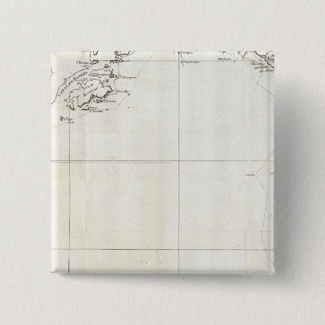 Macaron Carré 5 Cm Colombie-Britannique, Alaska (Devant)